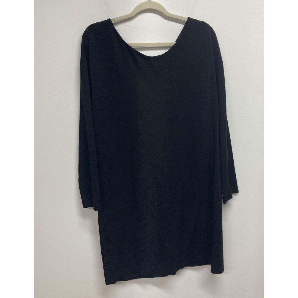 Eloquii black long sleeve bow dress 18/20